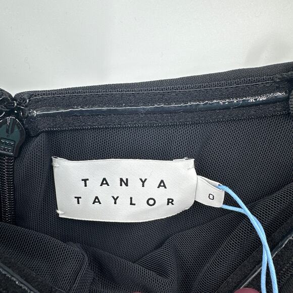 Tanya Taylor ​Marla Ruched Maxi Fit and Flare Dress in Black Size 0 NWT - Picture 9 of 9